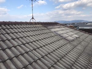 大屋根高圧洗浄前